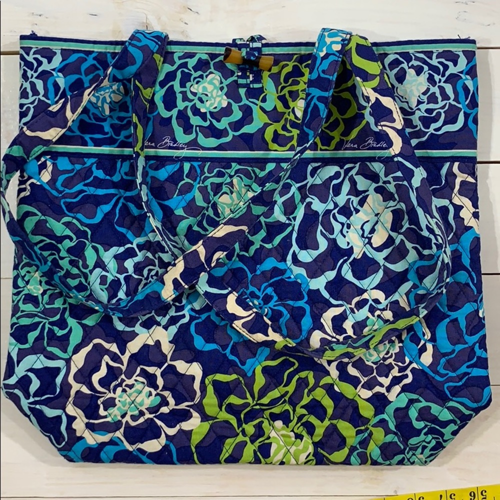 Vera Bradley Blue Green Floral Tote